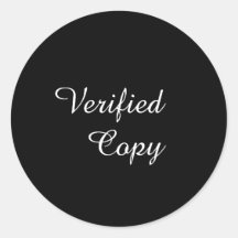 Adesivo Redondo de Cópia Verificada | Autógrafo do