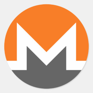 Adesivo Redondo de Criptomoeda Monero