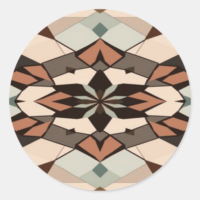 Adesivo redondo de geometria (Frente)