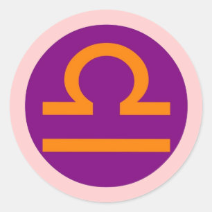 Adesivo redondo de Libra