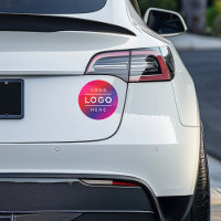 Adesivo Redondo de Logotipo Empresarial Personaliz