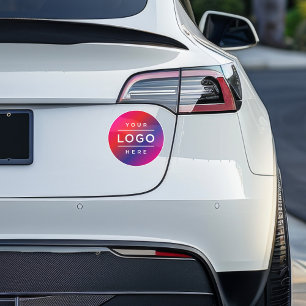 Adesivo Redondo de Logotipo Empresarial Personaliz