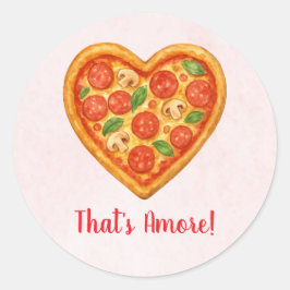 Adesivo Redondo de Pizza em Coração | Casamento Xa
