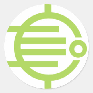 Adesivo redondo de quatro folhas