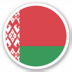Adesivo Redondo de Sinalizador da Bielorrússia