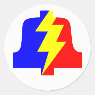 Adesivo redondo do do logotipo clássico PLA