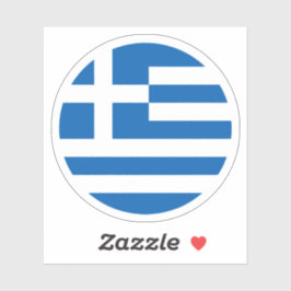 Adesivo Redondo do Sinalizador de grécia