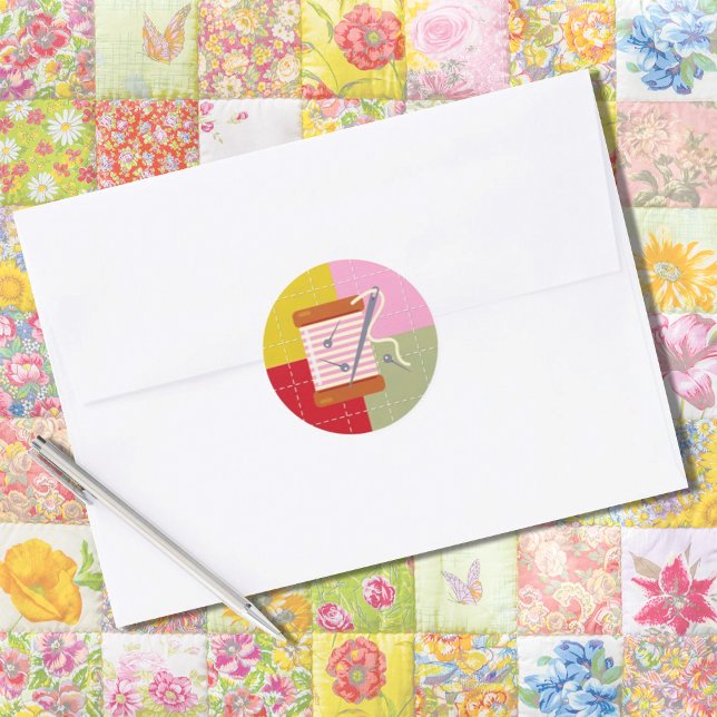 Adesivo Redondo dos Pinos de Agulha de Enroscar o  (Criador carregado)