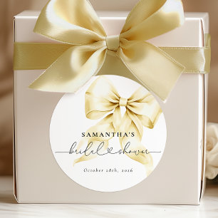 Adesivo Redondo Ducha de Noiva Arco de Ouro