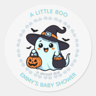 Adesivo Redondo Fantasma Bonito Halloween Doces ou