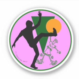 adesivo redondo Fido Dido dos anos 80-90 - logo Aw