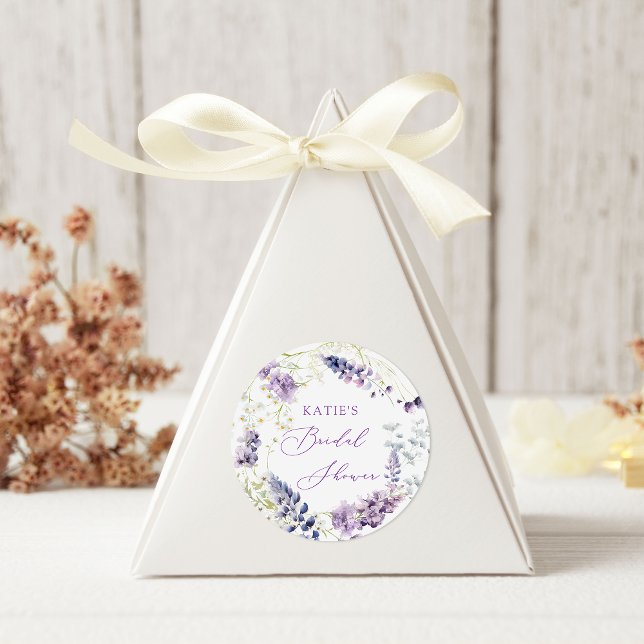 Adesivo Redondo Floral Roxo + Lavanda (Criador carregado)