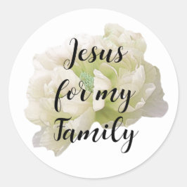 Adesivo Redondo Jesus Para Minha Família