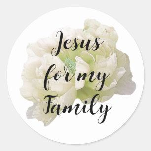 Adesivo Redondo Jesus Para Minha Família
