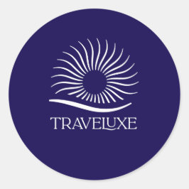 Adesivo Redondo Logotipo Traveluxe