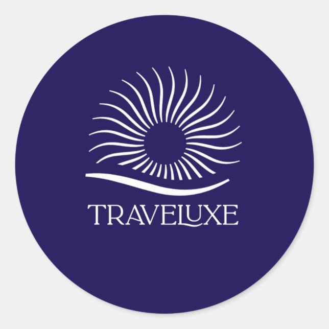 Adesivo Redondo Logotipo Traveluxe (Frente)