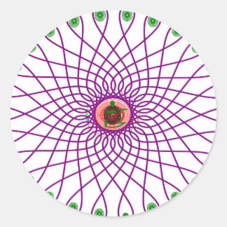 Adesivo Redondo Mandala Circular Geométrico Abstra