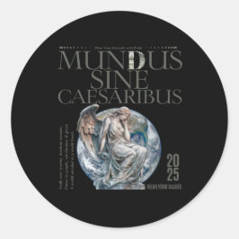 Adesivo redondo Mundus Sine Caesaribus
