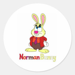 Adesivo Redondo Norman Bunny