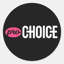 Adesivo redondo Pro-Choice (Folha de 4): Preto