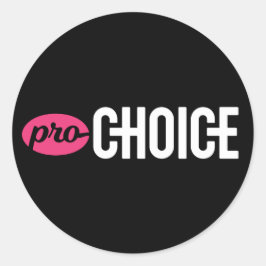 Adesivo redondo Pro-Choice (Folha de 4): Preto