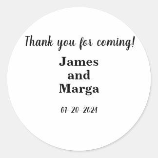 Adesivo redondo simples e clássico