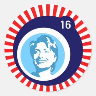 Adesivo RedRaysBubble azulClinton hillary