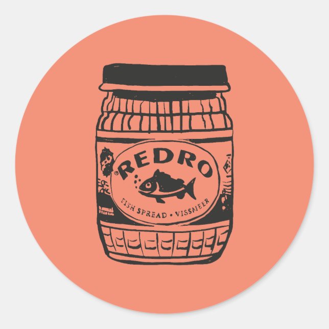 Adesivo Redro Fish Paste Illustration Classic Round Sticke (Frente)