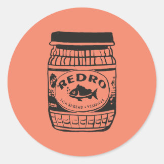 Adesivo Redro Fish Paste Illustration Classic Round Sticke