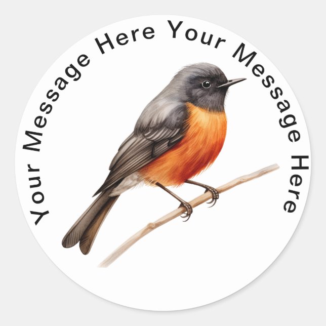 Adesivo Redstart Preto (Frente)