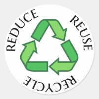 Reduza a reutilização do símbolo de reciclagem ver