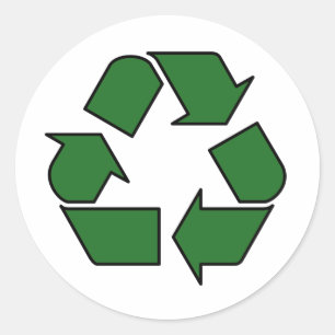 Adesivo Reduza a seta para o símbolo do logotipo do Recicl