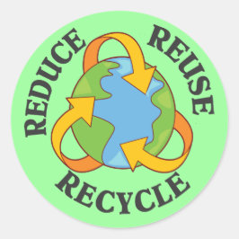 Adesivo Reduza o Reciclar de reutilização