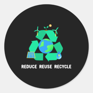 Adesivo Reduzir o Dia da Terra do Reciclar de Reutilização