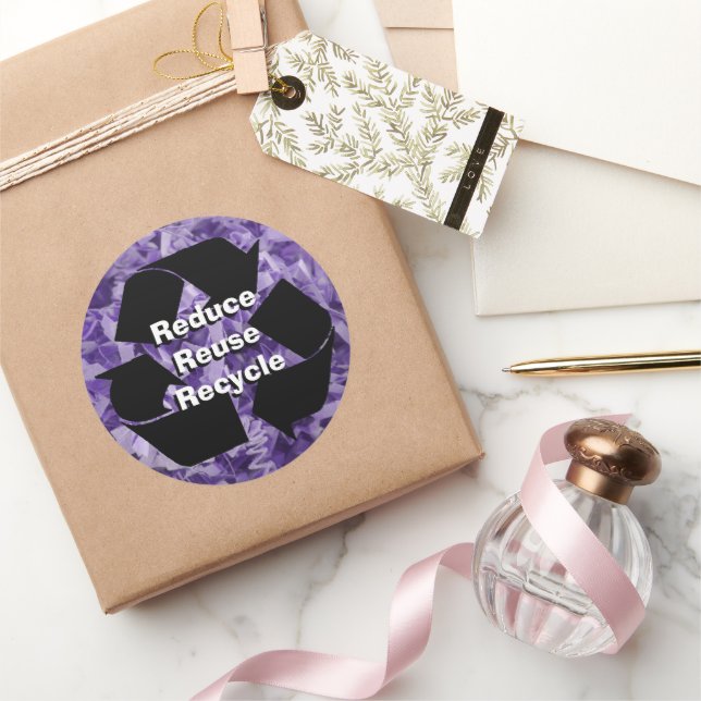 Adesivo Reduzir, Reutilizar, Loop Mobius do Reciclar (Presentear)