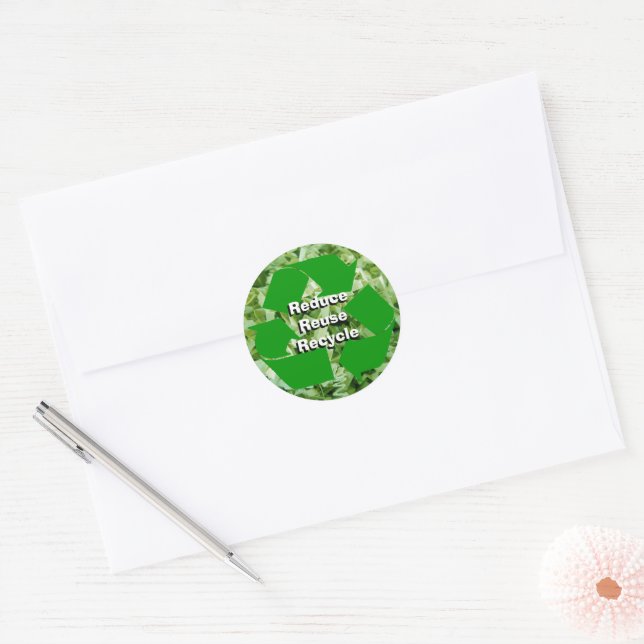 Adesivo Reduzir, Reutilizar, Reciclar (Envelope)