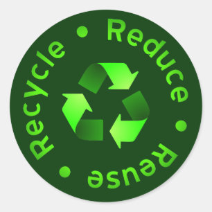 Adesivo Reduzir - Reutilizar - Reciclar Sticker