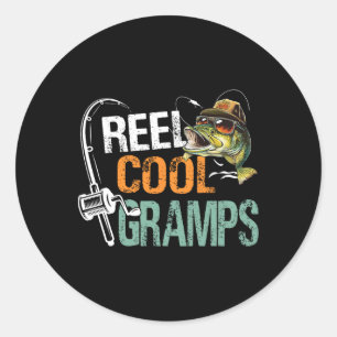 Adesivo Reel Cool Avô Pescaria Avô Aniversário Vintage