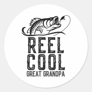 Adesivo Reel Cool Bisavô Pescaria Pescador Engraçado Re