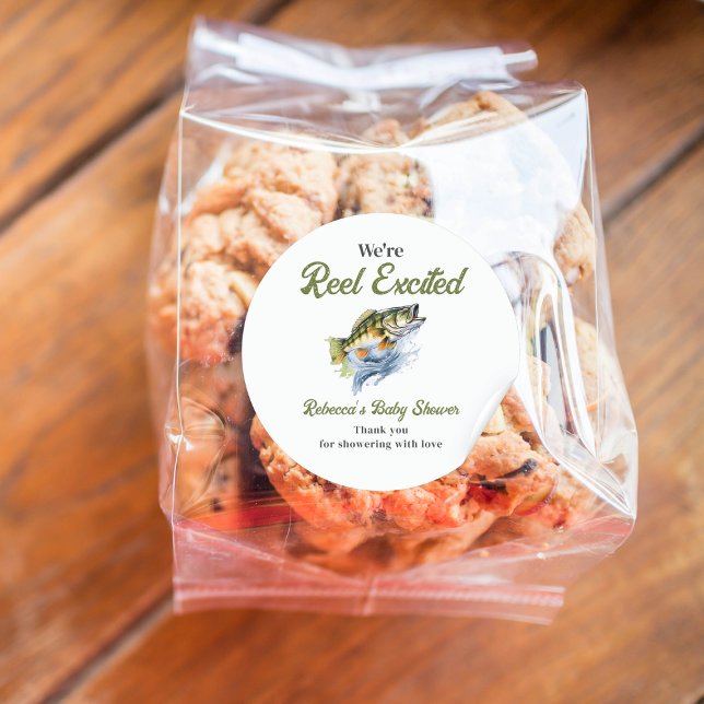 Adesivo Reel Excitou Grande Chá de fraldas Pescador De Pei (Criador carregado)