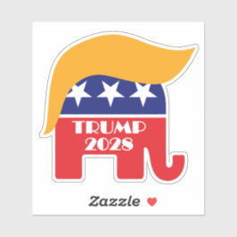 Adesivo Reeleger o Presidente Trump 2028 3º Mandato