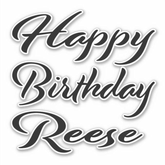 Adesivo Reese Name Vorname black Sticker Geburtstag (Frente)
