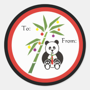 Adesivo Refeição do Natal da panda!