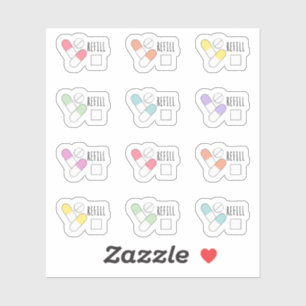 Adesivo Refill Médicos Lembrete Pílula Médica Planejador