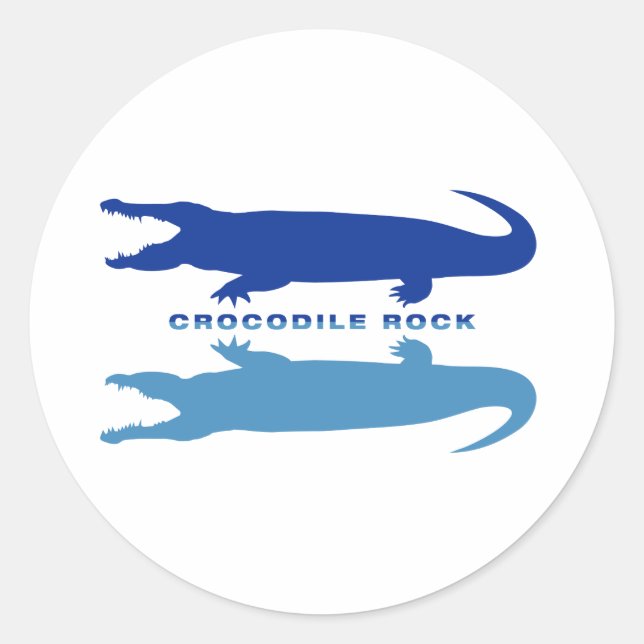 Adesivo Reflexão Crocodilo (Azul) (Frente)