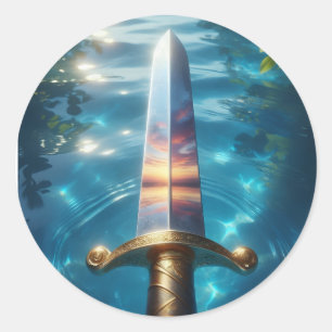 Adesivo Reflexão Mística da Espada de Fantasia Impressão d