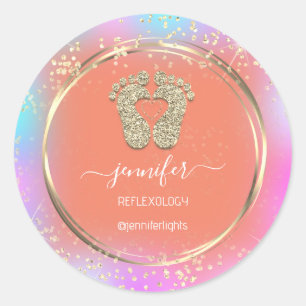 Adesivo Reflexologia Holografia de Pés Cardíacos Frame Dou