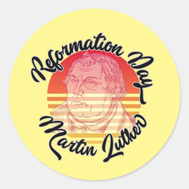 Adesivo Reformation Day Vintage Martin Luther (Frente)