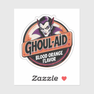 Adesivo Refrigerante de Laranja Sangue Sabor Ghoul-Aid Beb