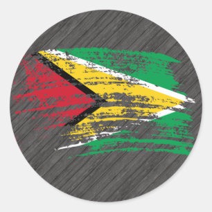 Adesivo Refrigere o design guianês da bandeira